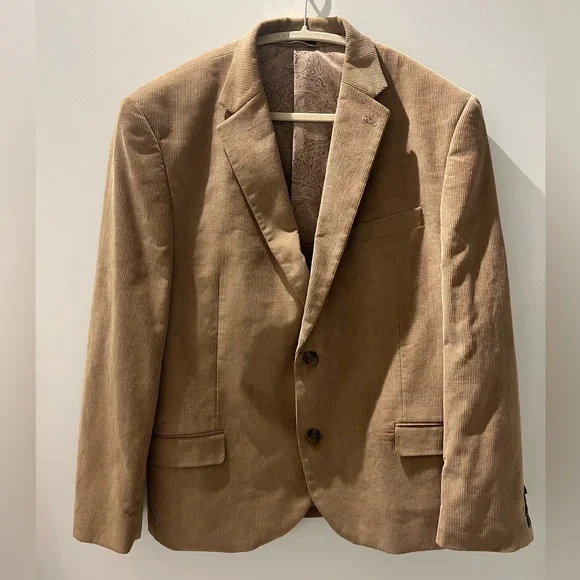 CHAPS Camel Corduroy Blazer | Ralph Lauren Western Chic | Boyfriend Fit | 42R - Picture 2 of 7